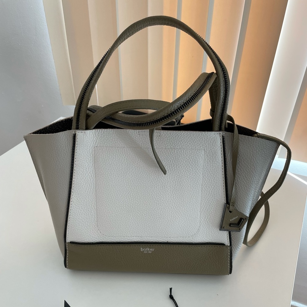 Botkier Two-Tone Olive and Cream Tote
